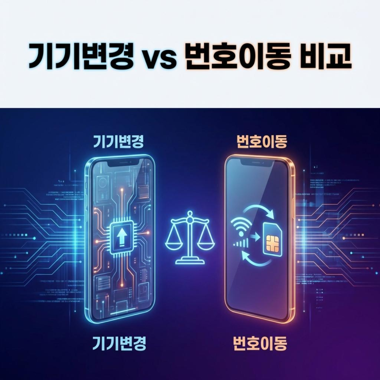  휴대폰 기기변경 번호이동 비교 및 주의사항 알아보기
