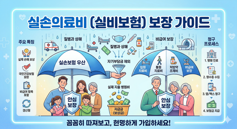1세대부터 5세대 실손의료비(실손보험) 완벽 파헤치기! 납입기간부터 본인부담금, 3대 비급여....