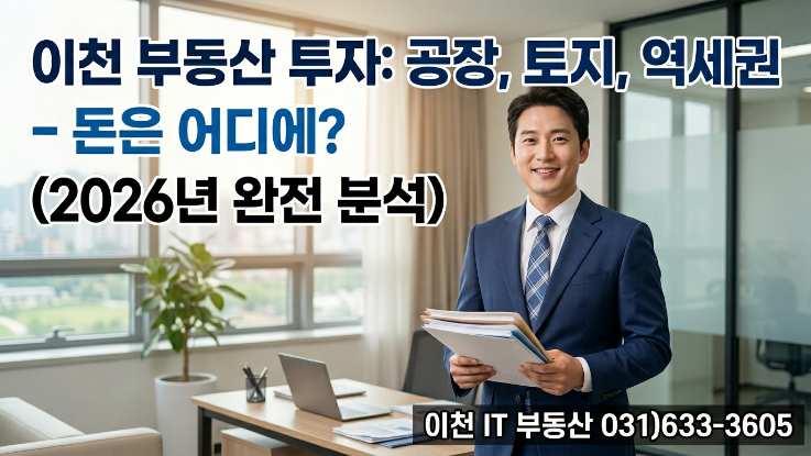  2026 이천 부동산 투자 어디가 돈 될까? | 공장 vs 토지 vs 역세권 수익성 비교