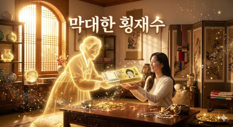  돌아가신 부모님 꿈 해몽, 밝은 미소로 돈을 쥐어주셨다면 당장 로또방으로 뛰어가십시오 (초대형 횡재수)