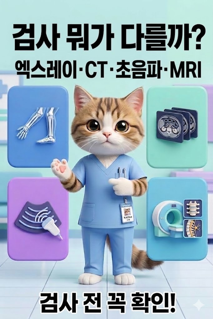 정형외과 영상검사 완벽 가이드엑스레이 · CT · 초음파 · MRI 차이 한눈에 보기