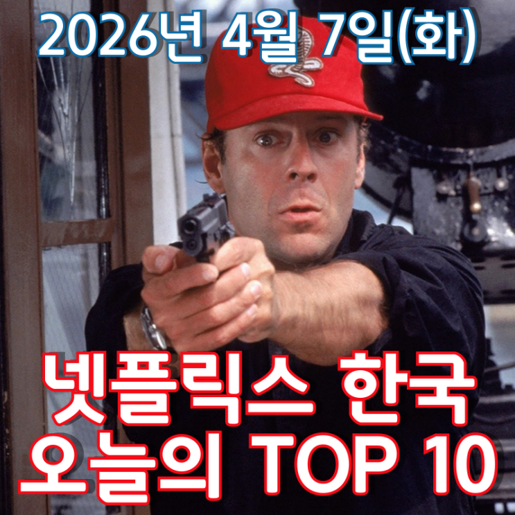  [4월 7일] 넷플릭스 한국 TOP 10 - 브루스 윌리스의 범인 소탕 작전 '스트라이킹 디스턴스'