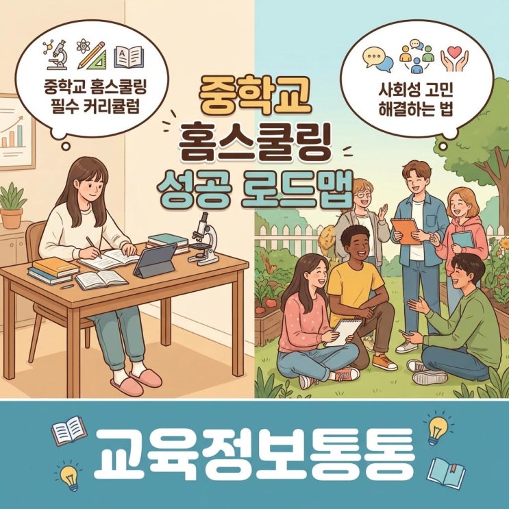  중학교홈스쿨링 성공 가이드: 필수 커리큘럼 계획과 사회성 고민 해결 방법