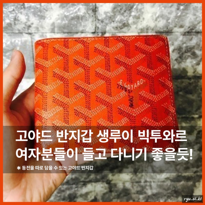 여자가 들고 다니기 좋은 고야드 반지갑 생루이 빅투아르 후기