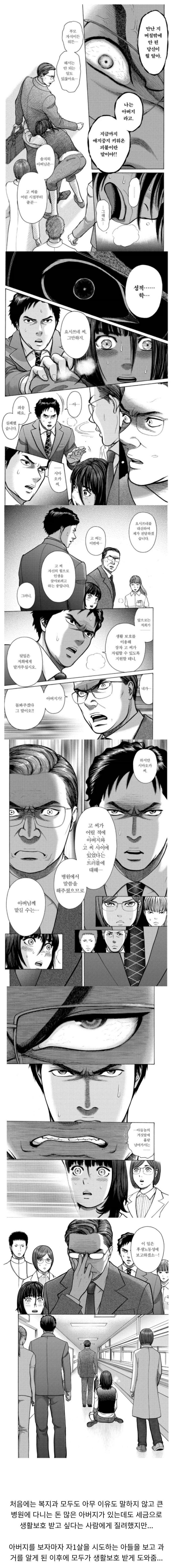  대형 병원의 의사 아버지가 있는데도 생활보호를 받는 아들.manhwa