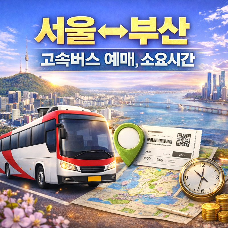 서울에서 부산, 고속버스 예매