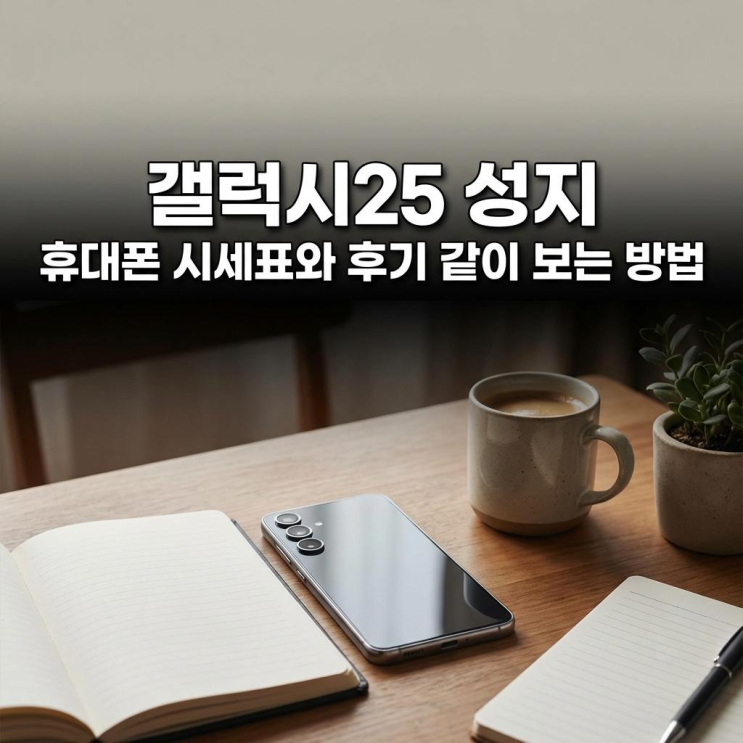  갤럭시25 성지 휴대폰 시세표와 후기 같이 보는 방법