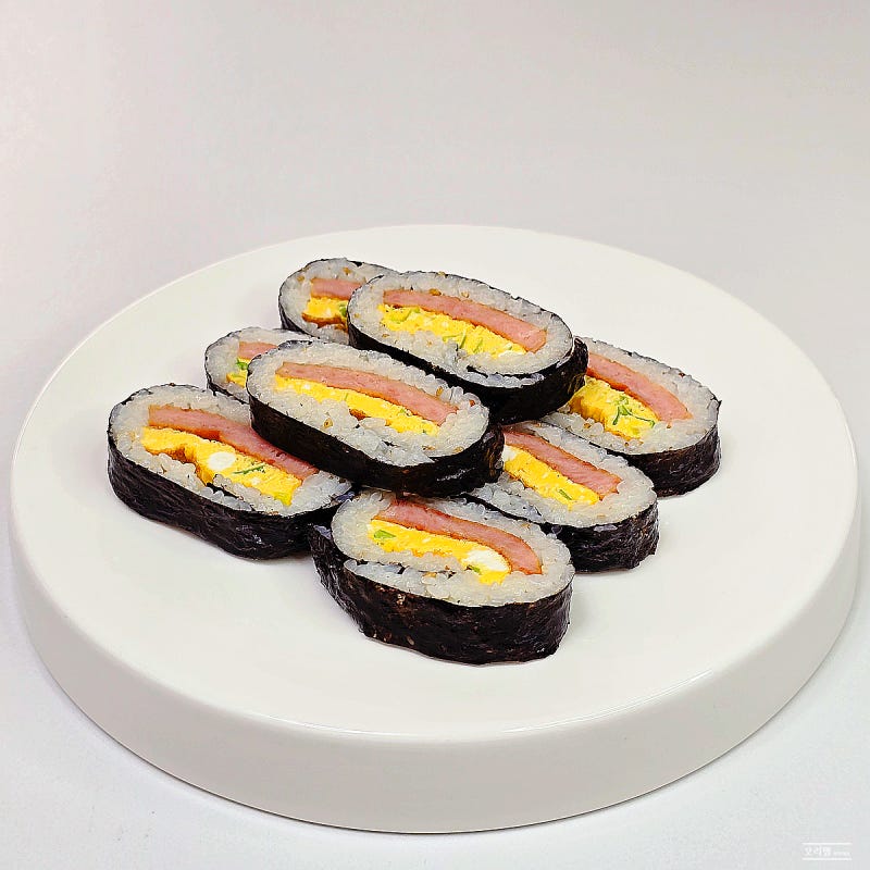 스팸무스비 만들기 도시락 간단 김밥 레시피 틀 없이 만드는법