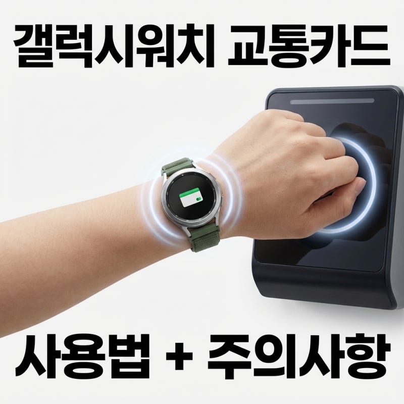 갤럭시워치 교통카드 사용법과 실수 줄이는 방법