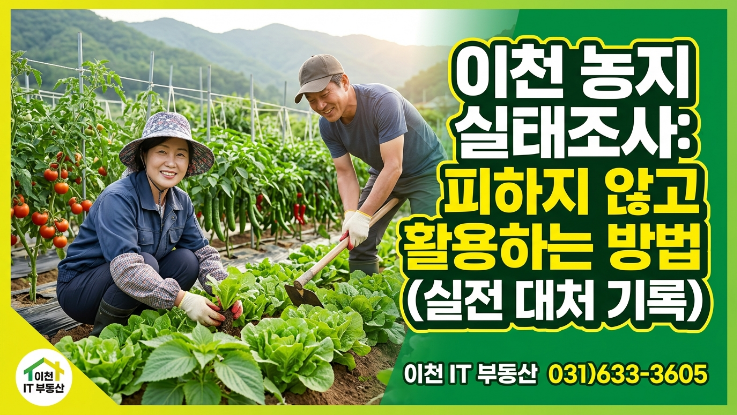  이천 농지조사 이후 땅값 달라졌다 | 텃밭 활용으로 재평가된 농지의 진짜 가치