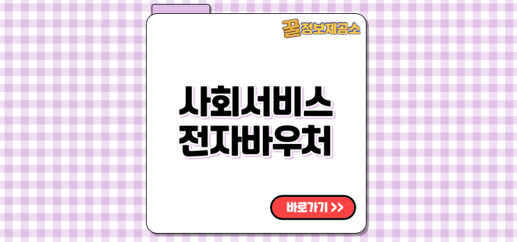  사회서비스 전자바우처 socialservice.or.kr 신청부터 결제까지