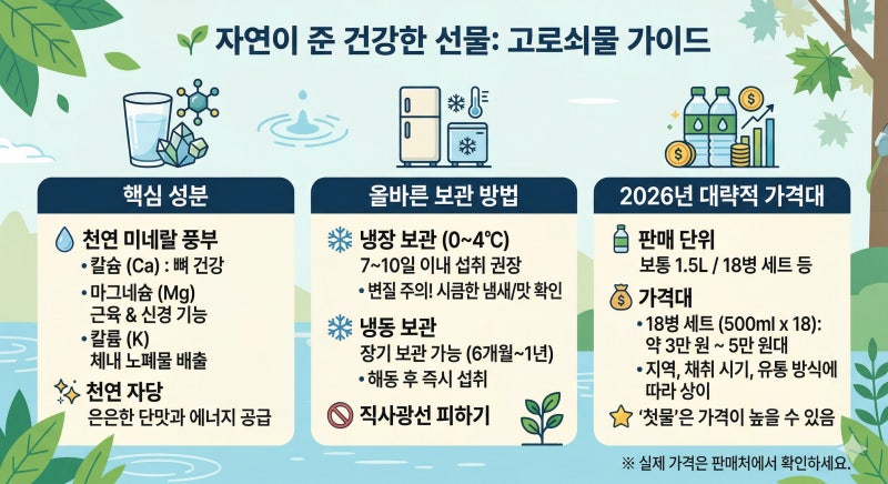 고로쇠물 성분 보관방법 주의사항및가격!