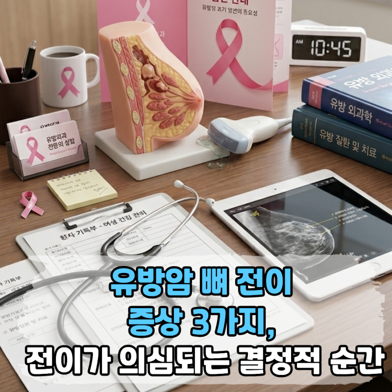 유방암뼈전이증상 3가지, 전이가 의심되는 결정적 순간