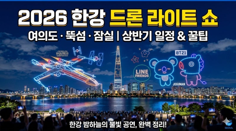 [서울축제] 2026 한강 드론라이트쇼 완벽 가이드 | 일정 명당 꿀팁