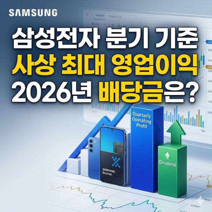  "삼성전자 분기 기준 사상 최대 영업이익" 2026년 배당금은?