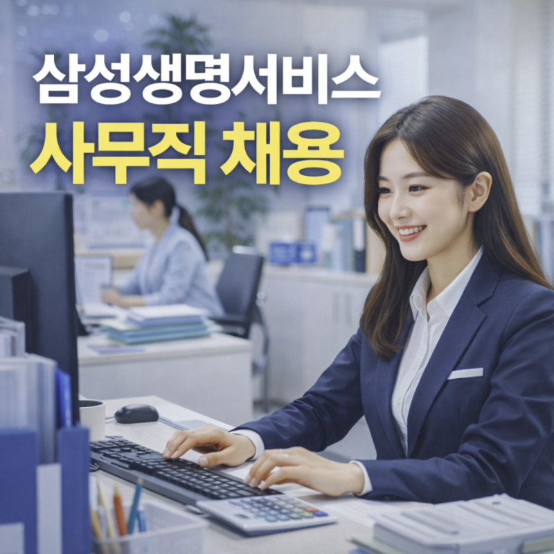 삼성생명서비스 채용 시작, 사무직 조건·연봉 총정리