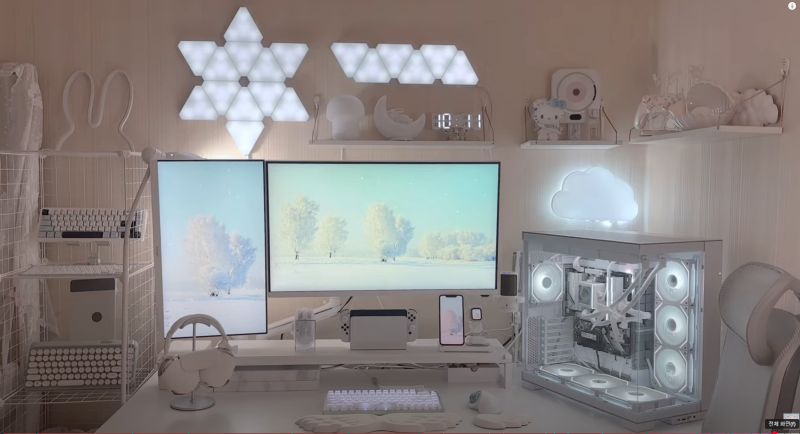 집 컴퓨터방 꾸미기 : PC방 안부러운 데스크테리어 [화이트 데스크테리어]_1편