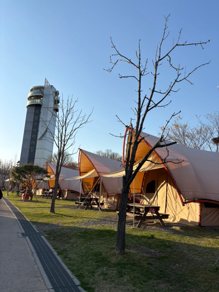  의왕 왕송호수 캠핑장 글램핑 후기 (평일, 예약, 내돈내산) | ️