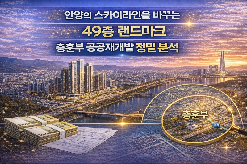 안양의 스카이라인을 바꾸는 49층 랜드마크 충훈부 공공재개발 정밀 분석