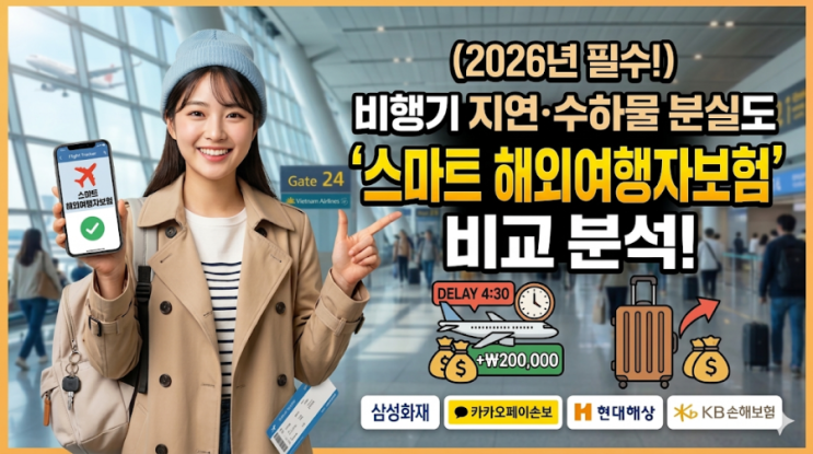  2026년 해외여행 필수! 비행기 지연·수하물 분실도 자동 보상되는 '스마트 해외여행자보험' 비교 분석 (나트랑 비엣젯 후기 포함)