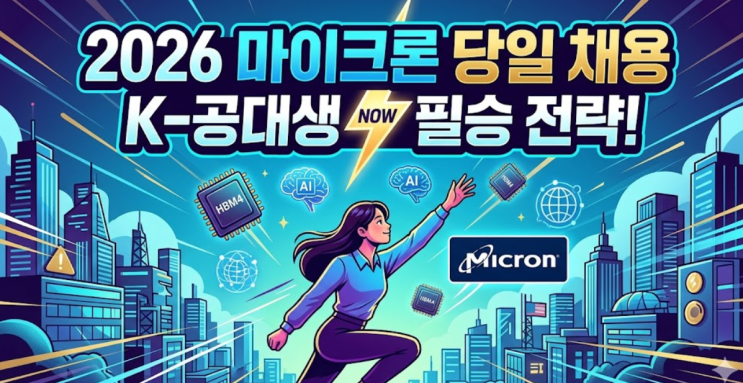  2026년 마이크론 K-공대생 당일 채용, 취업 준비 이렇게 해볼까요?