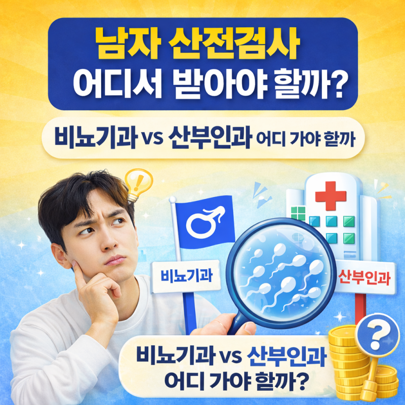남자 산전검사 어디 가야 할까 (비뇨기과 vs 산부인과 실제 후기)