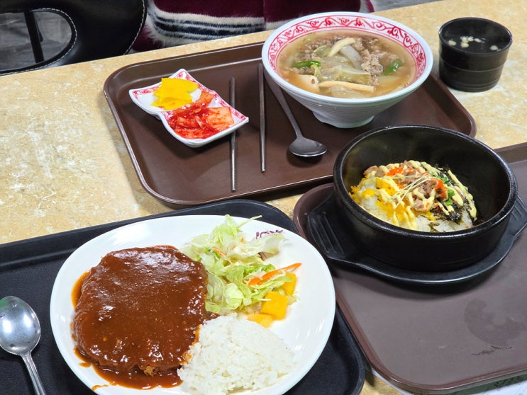 벚꽃 피는날 충남대 학식 비교 학생식당 vs 교직원식당