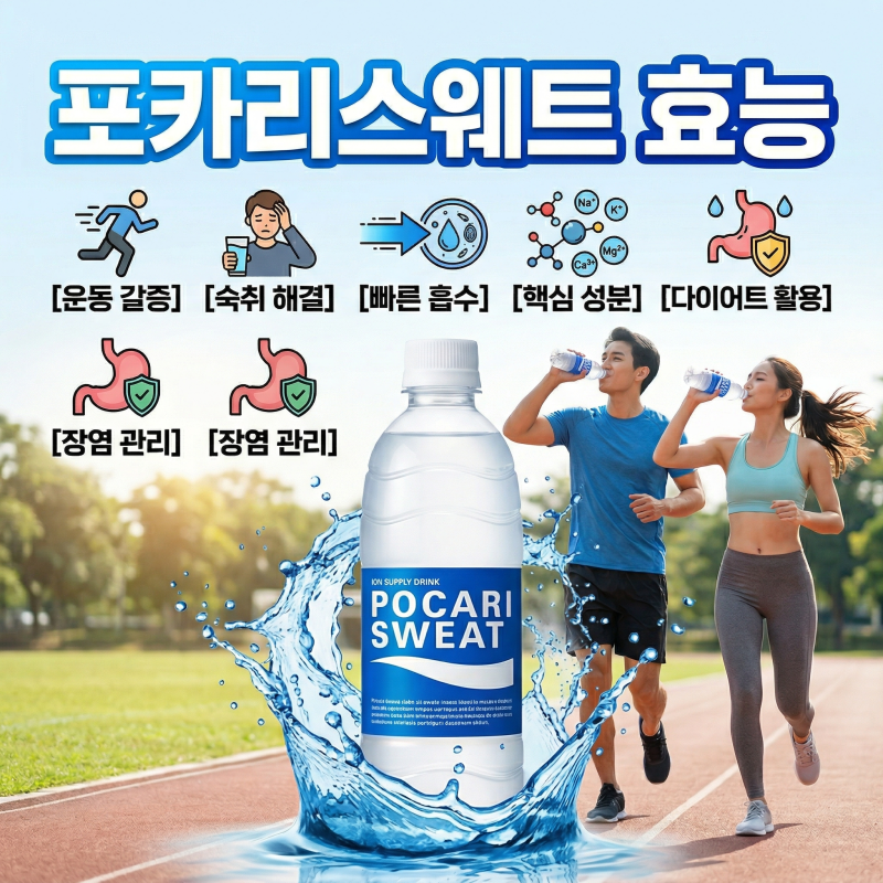 포카리스웨트 효능 성분 총정리 | 운동, 장염과 숙취 활용까지!