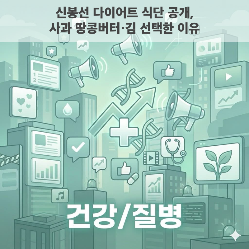 신봉선 다이어트 식단 공개, 사과 땅콩버터·김 선택한 이유