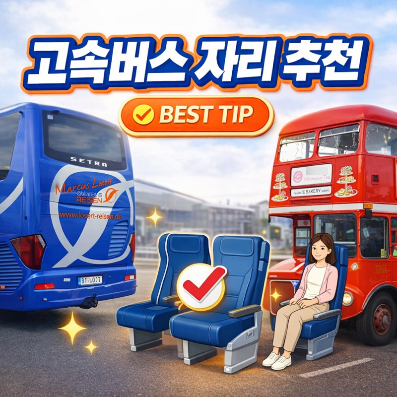고속버스 자리 추천, 멀미 없는 명당 좌석
