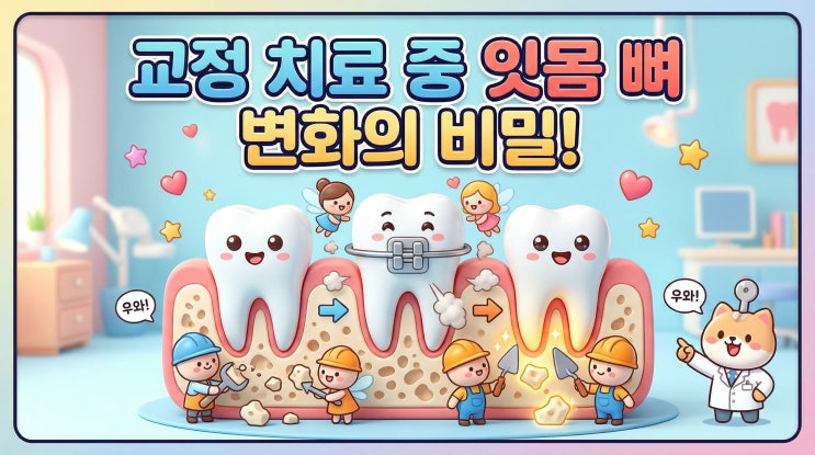  치아교정 중 잇몸뼈 변화의 비밀! 나이와 치아 위치별 차이점