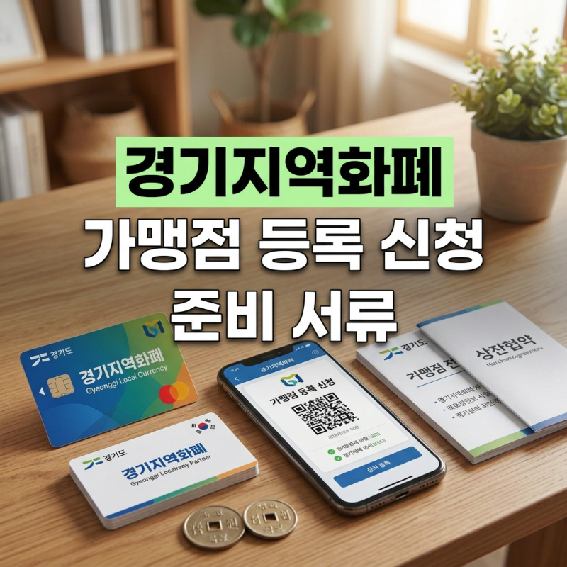 경기도 경기지역화폐 가맹점 신청 등록 방법과 조건, 기준