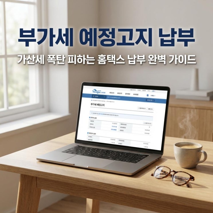  부가세 예정고지 납부 가산세 폭탄 피하는 홈택스 납부 완벽 가이드