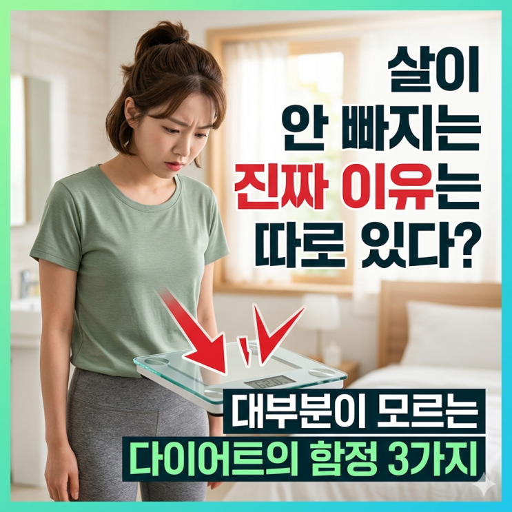  살이 안 빠지는 이유는 따로 있다: 대부분이 모르는 다이어트의 함정