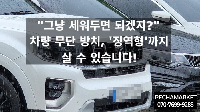  "그냥 세워두면 되겠지?" 차량 무단 방치, '징역형'까지 살 수 있습니다!