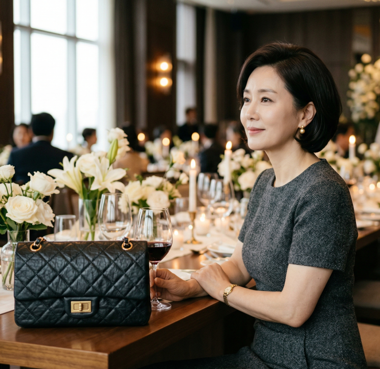  예식장 기 안 죽기! 샤넬 클래식 고집하는 50대 결혼식 가방