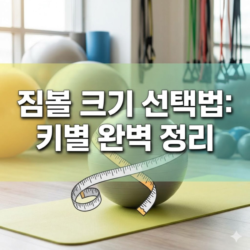 짐볼 크기 따라 샀다간 낭패, 실패 없는 나만의 사이즈 팁