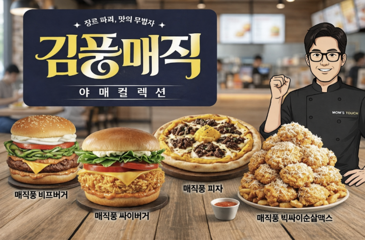  맘스터치 김풍, 먹어볼 메뉴가 갈리는 이유는 따로 있습니다