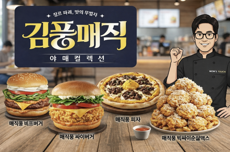 맘스터치 김풍, 먹어볼 메뉴가 갈리는 이유는 따로 있습니다
