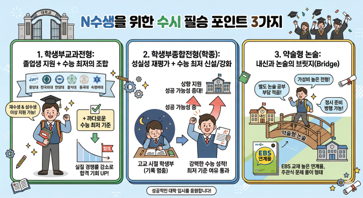  N수생은 논술만? 2027 대입, '학종'과 '교과'에 숨겨진 재수생 필승 루트