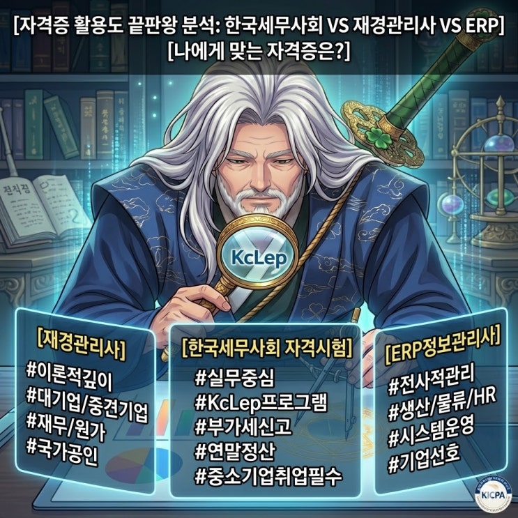  한국세무사회 자격시험 활용도 분석: 재경관리사, ERP와 비교해보기