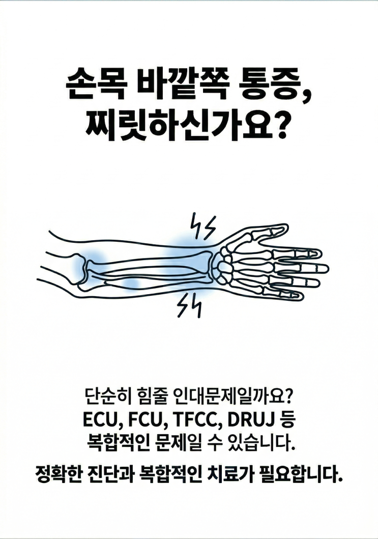  손목 바깥 통증-찌릿한 손목 바깥쪽 원인과 치료 알려드립니다.