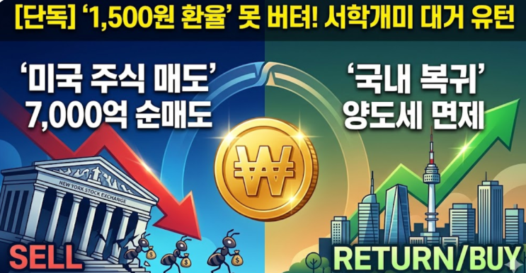  "환차손 무섭네" 서학개미, 지루한 미장 버리고 국내 복귀 가속화