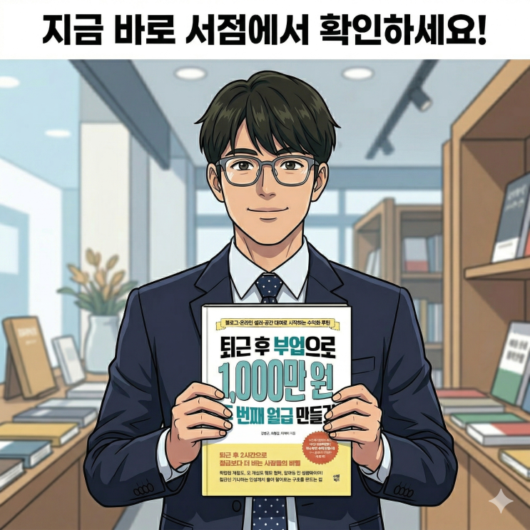  부업 책 추천! 두 번째 월급 만드는 현실 가이드 공개 <퇴근 후 부업으로 1,000만 원 두 번째 월급 만들기> 온라인셀러,블로그,숙박업