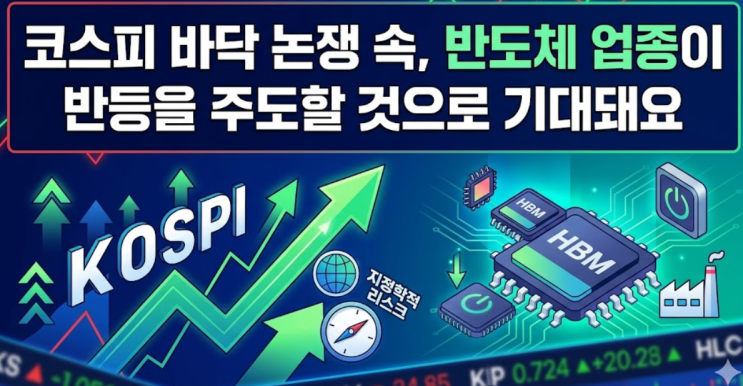  코스피 바닥 논쟁 속, 반도체 업종이 반등을 주도할 것으로 기대돼요