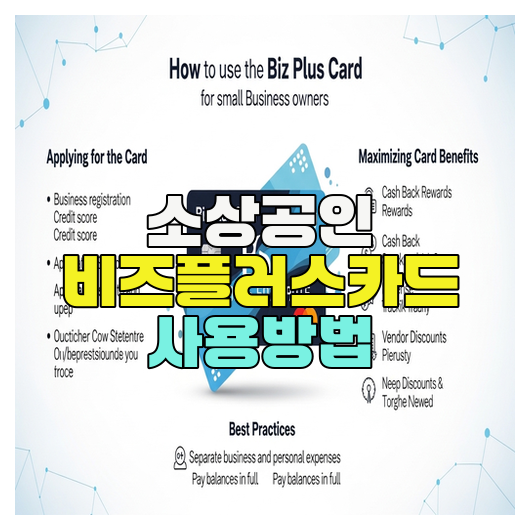  소상공인 비즈플러스카드 사용방법 핵심정리