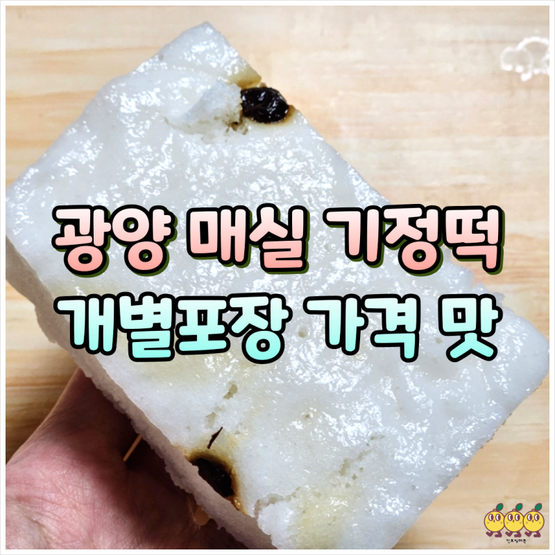 순천 광양 매실 기정떡 개별포장 배달 택배 가격 보관법