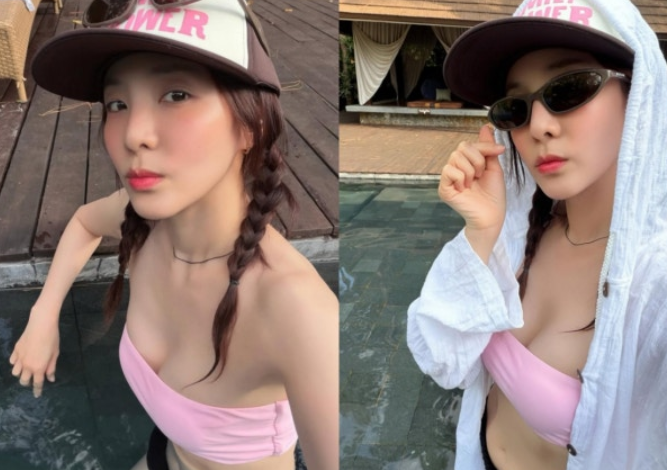 "박봄 저격 후 잠적했나 했더니"…볼륨감 넘치는 비키니 입고 나타난 39kg 산다라박 근황