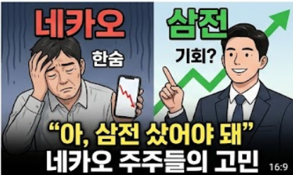  "아, 삼전 샀어야 돼" 코스피 오를 때 네카오만 하락한 투자자 마음