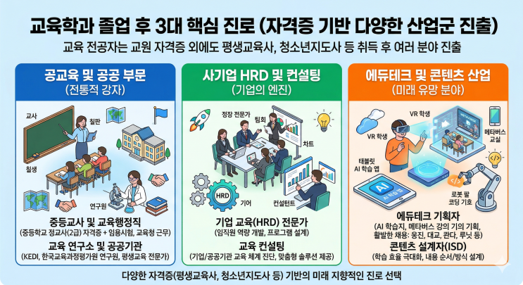  학교를 넘어 세상의 스승으로: 교육학과 취업 및 진로 리포트